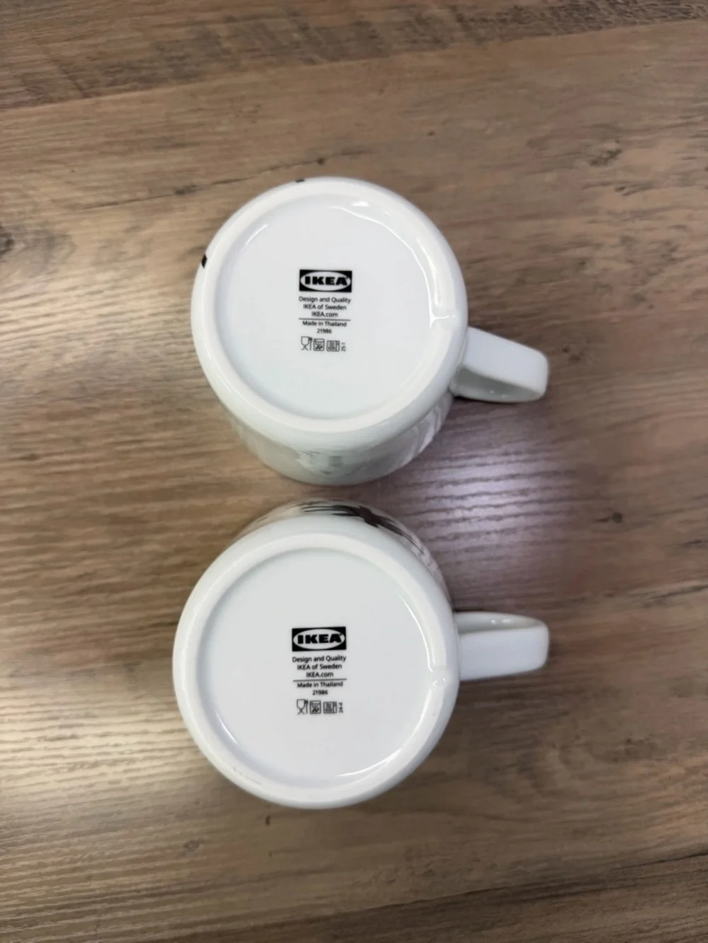 IKEA Ceramic Spider Web & Spider Design White & Black Halloween Coffee Mug Set